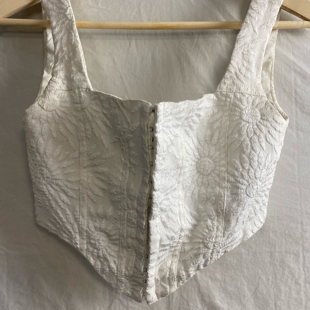 Princess Polly white floral corset top